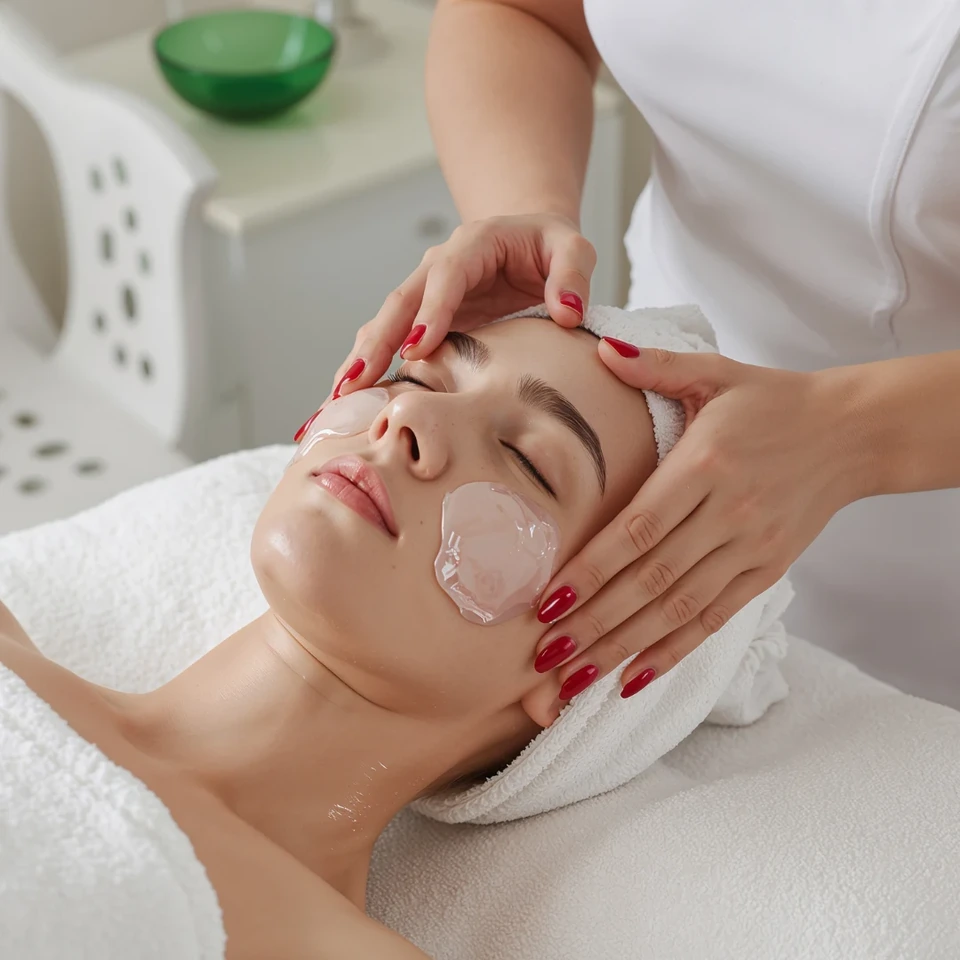 Trattamento viso naturale con manualità distensive